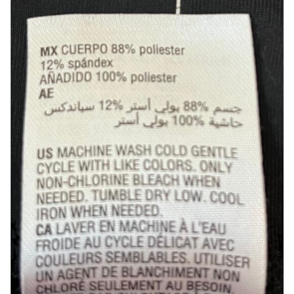 IDEOLOGY HIGH-RISE  CROPPED YOGA LEGGINGS, WOMENS, L, BLACK WITH BLUE STRIPES - Picture 12 of 12